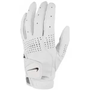 Nike Womens/Ladies Tour Classic IIV Leather 2020 Left Hand Golf Glove (L) (White/Black)