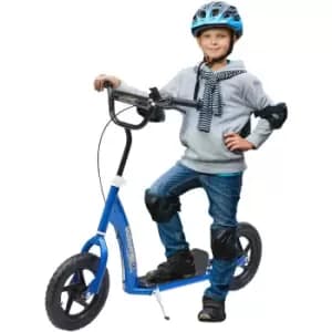 Push Scooter Teen Kids Stunt Bike Ride On w/ 12' eva Tyres, Blue - Homcom