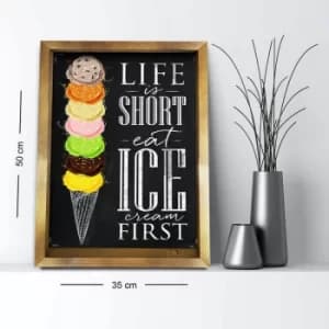 3550AHS-032 Multicolor Decorative Framed MDF Painting