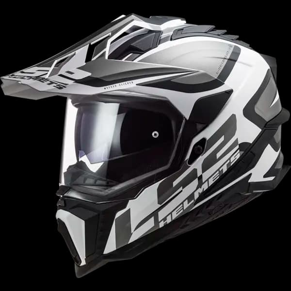 LS2 MX701 Explorer Alter Matt Black White ECE 22.06 Adventure Helmet Size XS