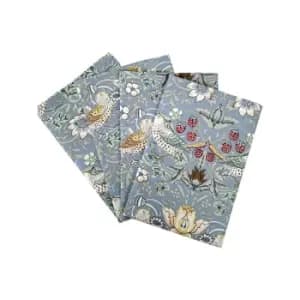 William Morris - Strawberry Thief Blue Pack Of 4 Napkins