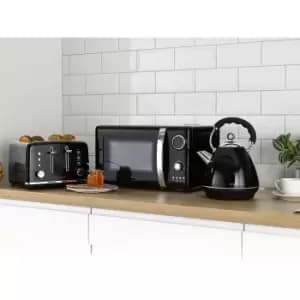 Daewoo SDA2425DS Kensington 1.7L Pyramid Kettle, 4 Slice Toaster & 20L Digital Microwave Bundle
