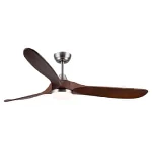 Yenbig 3 Blade DC LED Ceiling 15W CCT Dark Wood