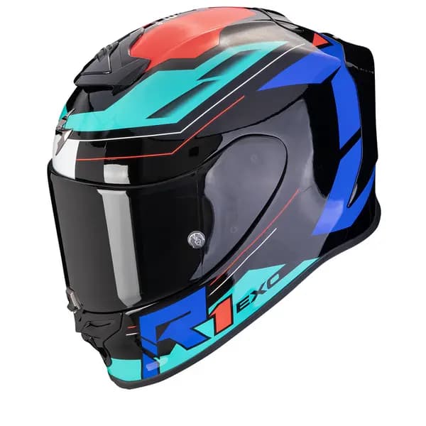 Scorpion EXO-R1 Evo Air Blaze Black Blue Red Full Face Helmet L