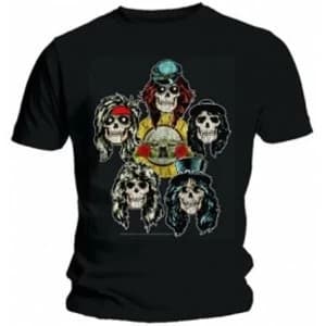 Guns N Roses Vintage Heads Mens Black T Shirt: Large