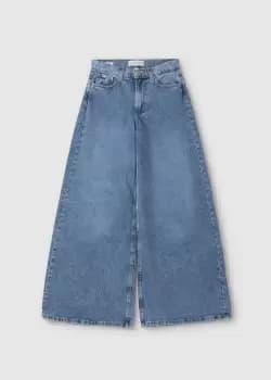 Calvin Klein Womens Low Rise Loose Jeans In Denim Light