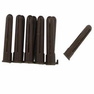 Zexum Brown Plastic 4-6mm Rawl Wall Plugs - 100 Pack