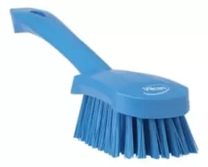 Vikan Hard Bristle Blue Scrubbing Brush, 36mm bristle length, Polyester bristle material