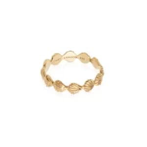 Rings 18ct Gold Plated Sterling Silver Shell Stacking Ring 18ct Gold Plate