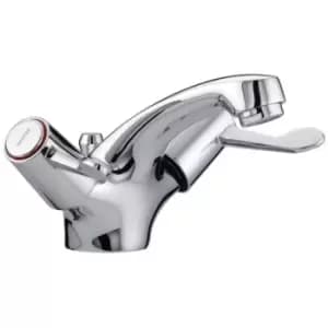 Value Lever Chrome Mono Basin Mixer Tap with Pop Up Waste and Ceramic Disc Valves - VAL2-BAS-C-CD - Chrome - Bristan