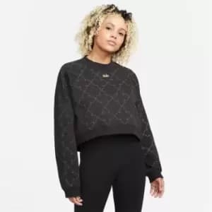 Nike Cropped Therma FIT Sweatshirt Womens - Black