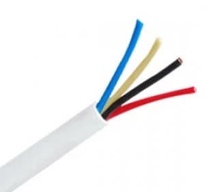 Zexum 2 Pair 4 Core Round White Burglar Alarm Cable - 10 Meter