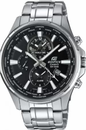 Mens Casio Edifice World Time Alarm Chronograph Watch EFR-304D-1AVUER
