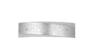 PARIS 2 Light Flush Wall Light Silver 45x12cm