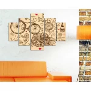 ST116 Multicolor Decorative MDF Painting (5 Pieces)