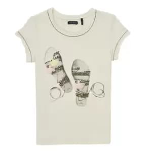 Ikks XS10132-11-C Girls Childrens T shirt in White ans,4 years,5 years,6 years,8 years