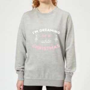 I'm Dreaming Of A White Christmas Womens Christmas Sweatshirt - Grey - 3XL
