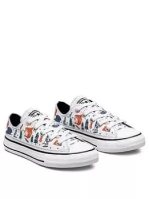Converse Chuck Taylor All Star Ox Childrens Trainer, White/Navy, Size 1