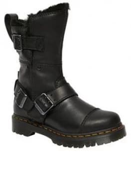 Dr Martens Kristy Mid Buckle Calf Boot - Black