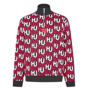 Hugo Donogram quarter Zip Sweater Mens - Black