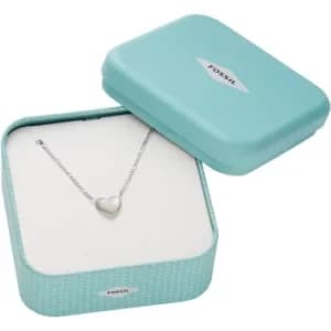 Ladies Fossil Sterling Silver Heart