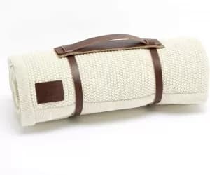 The Little Green Sheep Organic Knitted Fleece Baby Blanket