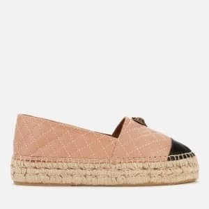 Kurt Geiger London Womens Morella Eagle Leather Espadrilles - Camel - UK 3