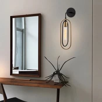 Cerco - 3151 Black Gold Wall Lamp
