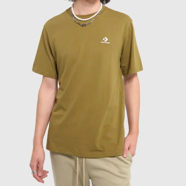Converse left chest chevron t-shirt in khaki
