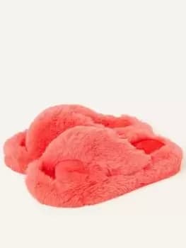 Accessorize Luxe Footbed Slider, Pink Size M Women