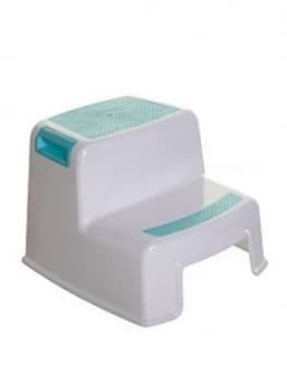 Dreambaby 2 Height 2-Up Step Stool - Aqua/White