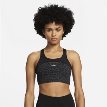 Nike Swoosh AOP Sports Bra Womens - Black