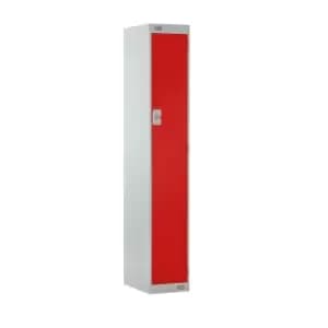 1 Door Locker 300X300X1800 Light Grey/Red Door