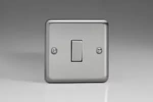 Varilight Classic 1 Gang Rocker Switch with Decorative Insert (Single XS7D) - Matt Chrome - XS7D