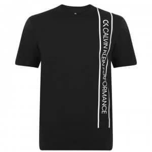 Calvin Klein Performance Vertical T Shirt - Black/White 007