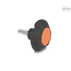 ELESA Lobe knob-VTT.40-C-p-M6x16-C2 Orange