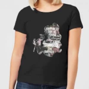 Disney Beauty And The Beast Happiness Womens T-Shirt - Black