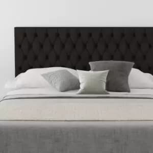 Monroe Upholstered Headboard, Kimiyo Linen, Charcoal - Headboard 60cm Size Single (90x190)
