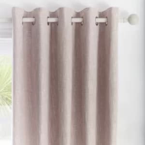 Appletree Loft Boucle Blush Eyelet Curtains Blush (Pink)