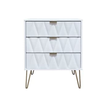 Ice 3 Drawer Midi Chest - White