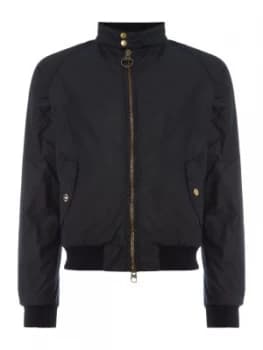 Mens Barbour Wax Steve McQueen merchant bomber jacket Blue