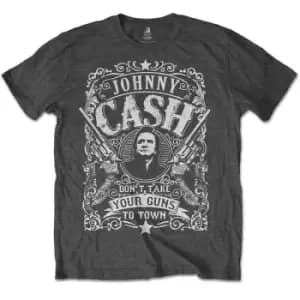 Johnny Cash - Don't take your guns to town Unisex XX-Large T-Shirt - Grey