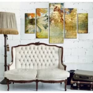 ST045 Multicolor Decorative MDF Painting (5 Pieces)