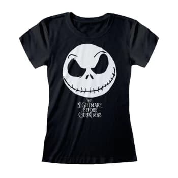 Nightmare Before Christmas - Jack Face Womens Large T-Shirt - Black