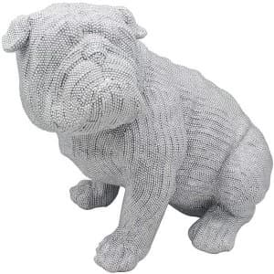 Silver Art Bulldog Sitting Ornament