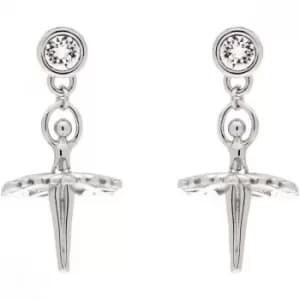 Ted Baker Ladies Silver Plated Snowflake Ballerina Earrings