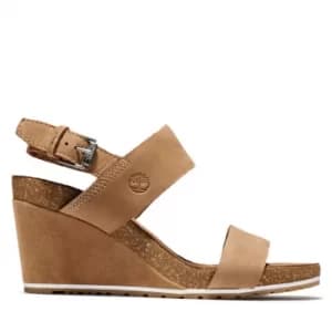 Timberland Capri Sunset Wedge Sandal For Her In Brown Light Brown, Size 4