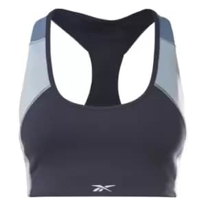 Reebok Lux Racer Padded Colorblock Sports Bra - Blue