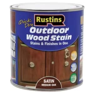 Rustins Quick Dry Woodstain - Medium Oak - 1L