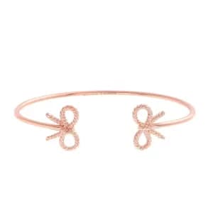Ladies Olivia Burton Rose Gold Plated Vintage Bow Open Ended Bangle OBJ16VBB17